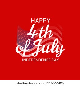 Vector illustration of Fourth of July. 4th of July holiday banner. USA Independence Day banner.