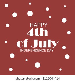 Vector illustration of Fourth of July. 4th of July holiday banner. USA Independence Day banner.