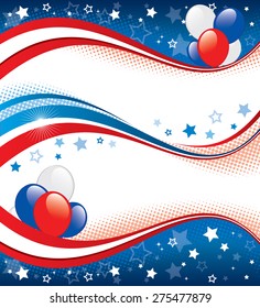 Vector illustration of fourth of july banners. Banners are layered, objects are logically grouped.