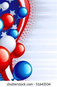 Vector illustration  of fourth of July celebration abstract background