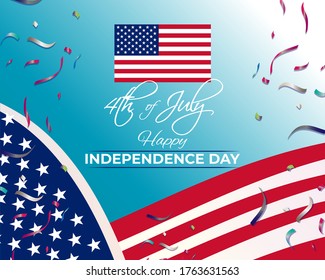 vector illustration for Fourth of July Independence Day, 