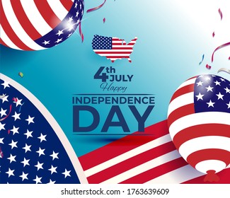vector illustration for Fourth of July Independence Day, 