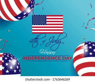vector illustration for Fourth of July Independence Day, 
