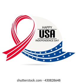 Vector illustration of Fourth July USA Independence Day.