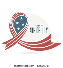 Vector illustration of Fourth July USA Independence Day.