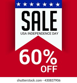 Vector illustration of Fourth July USA Independence Day.