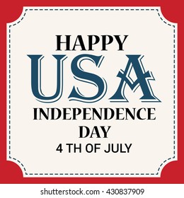 Vector illustration of Fourth July USA Independence Day.
