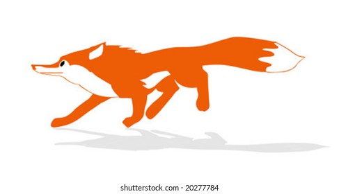 vector illustration of the fox