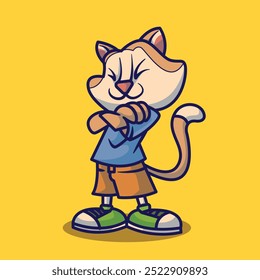 vector illustration of a fox animal icon character