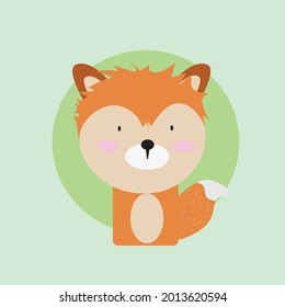 Vektorgrafik eines Fuchses. Cute und Kawaii-Fuchs