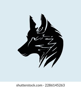 vector illustration of a fox or dog head. potential for mascot logos using animal heads, especially foxes or dogs, it could also be for esports logos or design templates