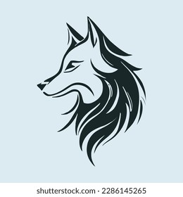 vector illustration of a fox or dog head. potential for mascot logos using animal heads, especially foxes or dogs, it could also be for esports logos or design templates