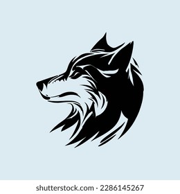 vector illustration of a fox or dog head. potential for mascot logos using animal heads, especially foxes or dogs, it could also be for esports logos or design templates