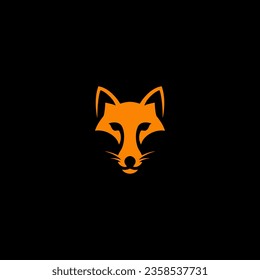 vector illustration of fox face for icon, symbol or logo. fox logo. fox template logo