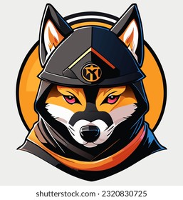 vector illustration of fox ninja