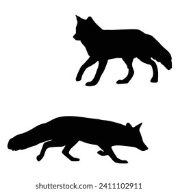Vector Illustration of Fox Silhouette Art
