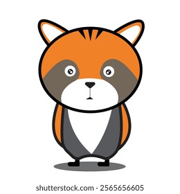 Vector Illustration of Fox with Simple Illustration Available for Badge