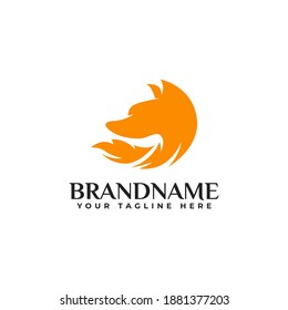 Vector illustration of a fox symbol icon logo design