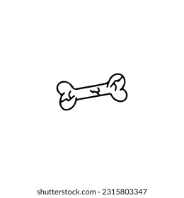 vector illustration of fractured bone
