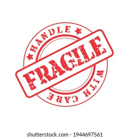 Vector illustration of fragile goods symbol.