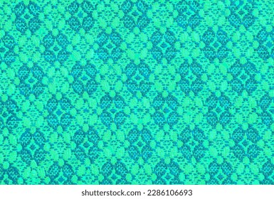Vector illustration of a fragment of the texture of a blue and white tablecloth made in the 1960s in Ukraine. Traditional national ornament.
