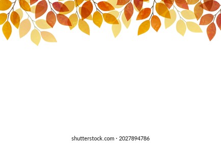 Vector illustration frame of autumn leaves (background)