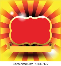 vector illustration of frame and banner