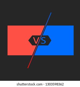 Vector illustration of frame battles versus for two fighters