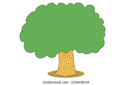Vector illustration frame of big tree.