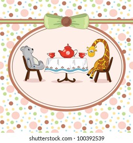 Vector illustration of frame for children