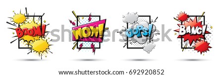 Similar – Image, Stock Photo Crash! Bang! Comic Style