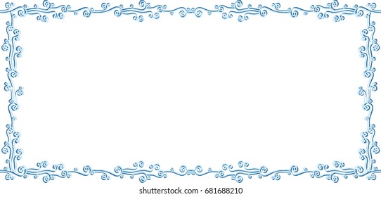 Vector illustration frame curly ornament invitation wedding card