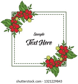 Vector illustration frame flower for write your text hand drawn