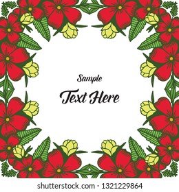 Vector illustration frame flower for write your text hand drawn