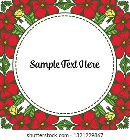 Vector illustration frame flower for write your text hand drawn