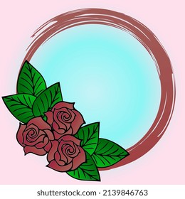 vector illustration of a frame of flowers