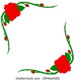 Vector illustration ,frame from flowers roses