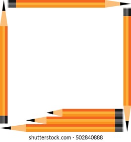 Vector Illustration. The frame of the graphic pencils.