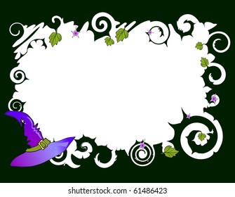 Vector illustration of frame with hat