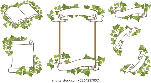 Vector illustration frame of ivy