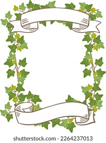 Vector illustration frame of ivy