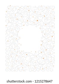 vector illustration frame linear frosty pattern isolated on white background