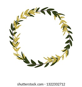 
vector illustration frame made of branches, flora