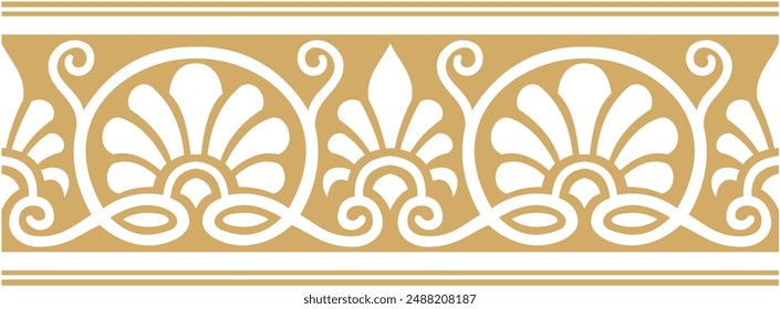 Vector illustration for frame ornament design pattern, gold ornamental design pattern on frame edge border. Suitable for use in decorations, calligraphy, frames, invitations, cards, certificates