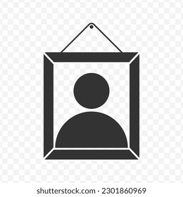 Vektorgrafik des Bildbildes auf dunklem und transparentem Hintergrund (png).