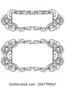 vector illustration with frame, photo and text frame