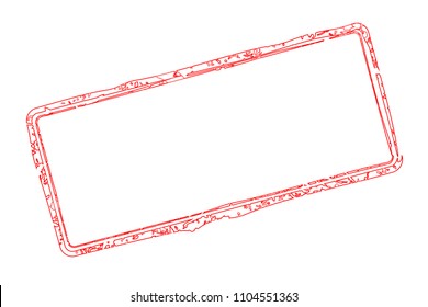 Vector illustration frame of rubber stamp