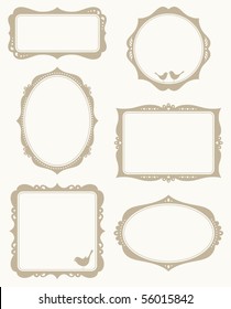 Vector illustration of a frame set.