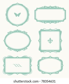 Vector illustration of a frame set.