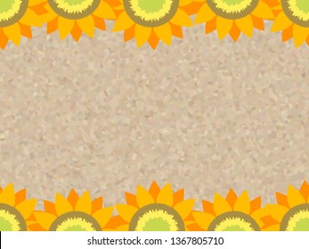 Vector illustration frame of sunflower
